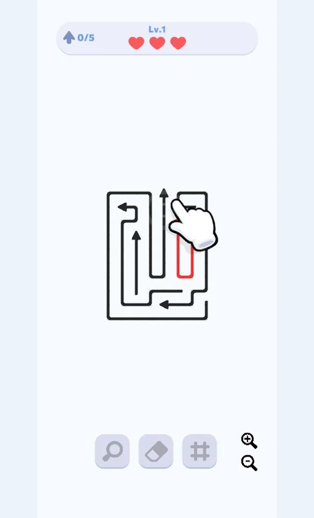 Arrow Escape Game first tap feedback screenshot