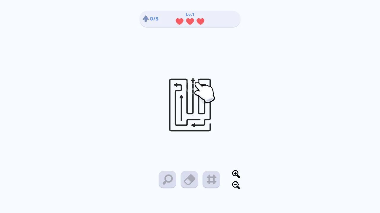 Arrow Escape Game level 1 gameplay screenshot