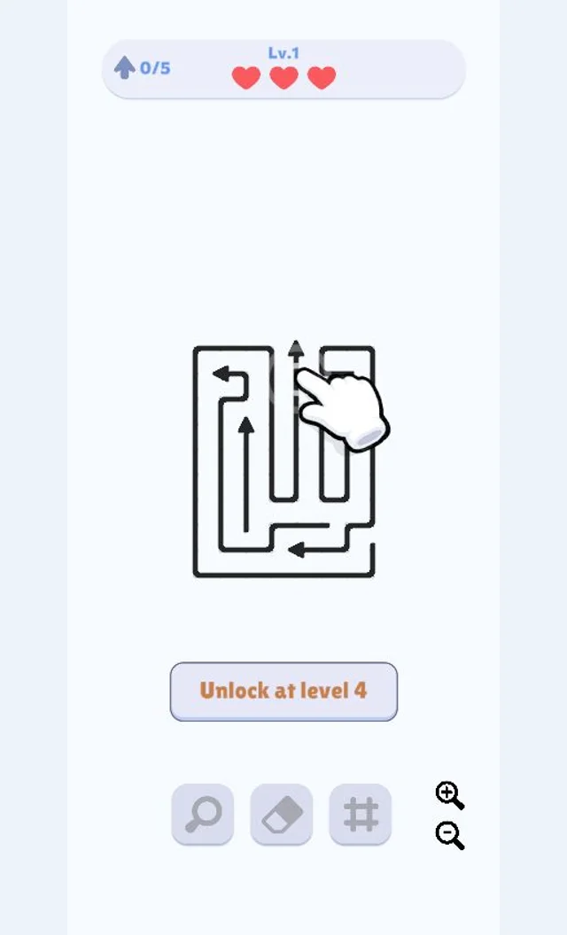 Arrow Escape Game locked tool message screenshot
